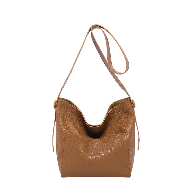 Beige Stitched Shoulder Bag for Women - Image 3