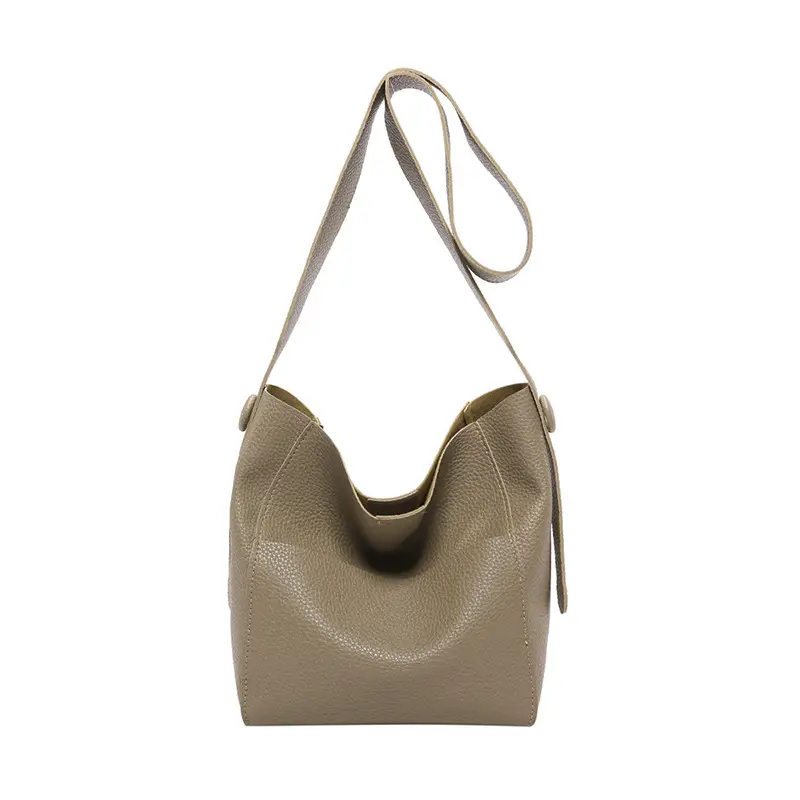 Beige Stitched Shoulder Bag for Women - Image 4