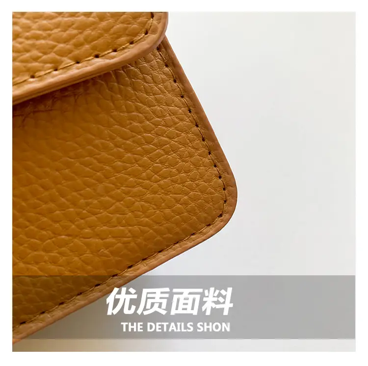 Red Retro Chain Shoulder Bag with Litchi Pattern — feature 5