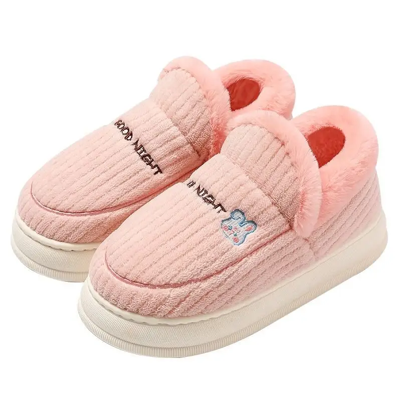 Stomp Feeling Cotton Slippers Women's Winter Outer Wear Indoor Household Thick-soled Non-slip Mao Mao fleece-lined Warm Cotton Shoes