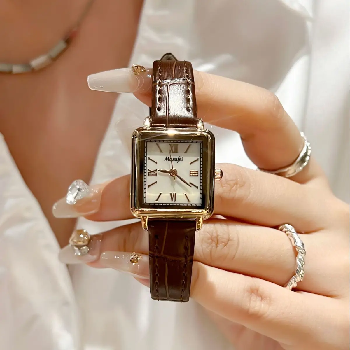 Gold Butterfly Cross Bracelet Watch for Women