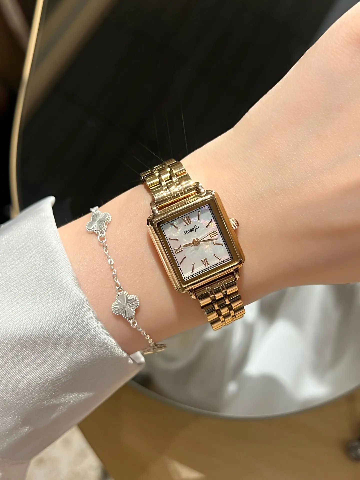 Gold Butterfly Cross Bracelet Watch for Women — feature 1