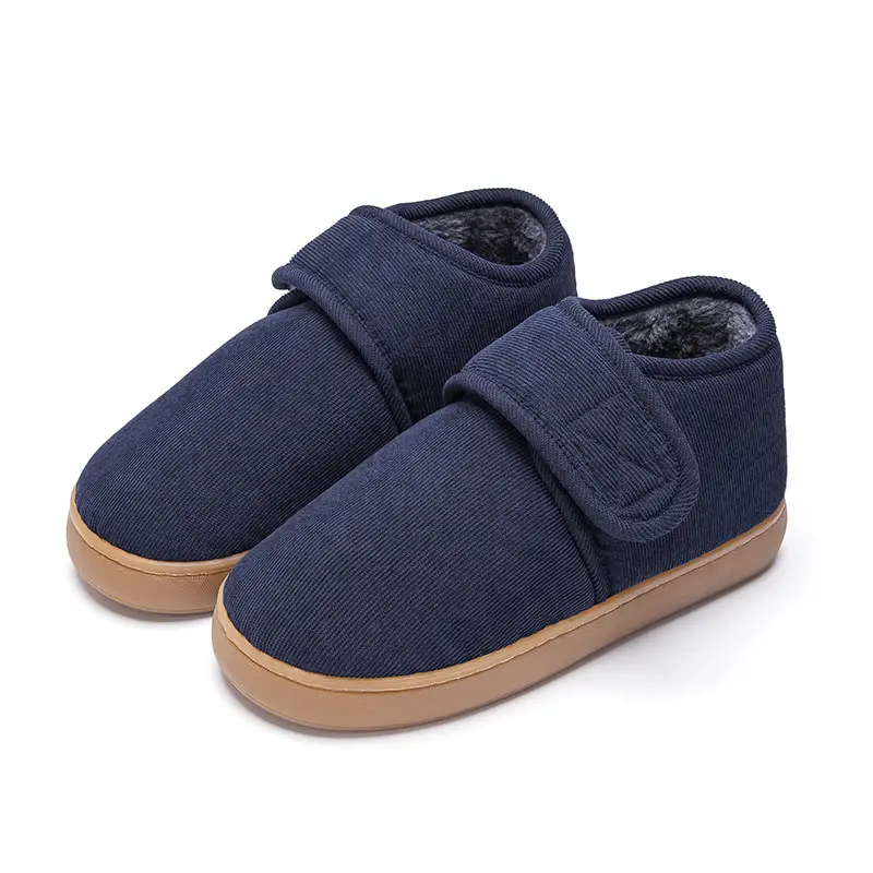 Autumn and Winter Middle-aged and Elderly Non-slip Cotton Slippers Men's Indoor Home Bag with Women's fleece-lined Warm Thick-soled Cotton Shoes for Men - Image 8