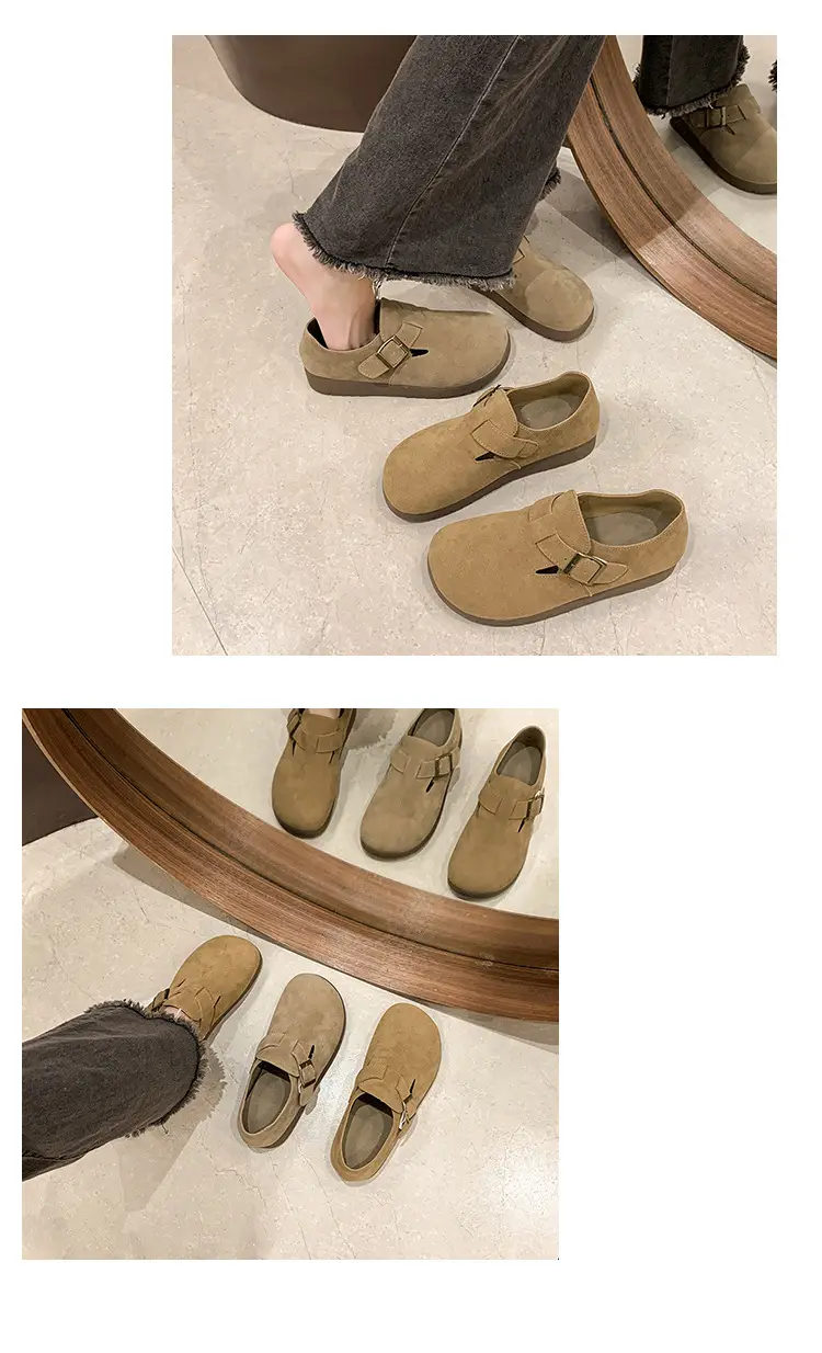 Thick-Soled Birkenstock-Style Women's Slip-On Loafers for Spring, Autumn, and Winter 2024, New Model, Fully Enclosed Women's Shoes — feature 6