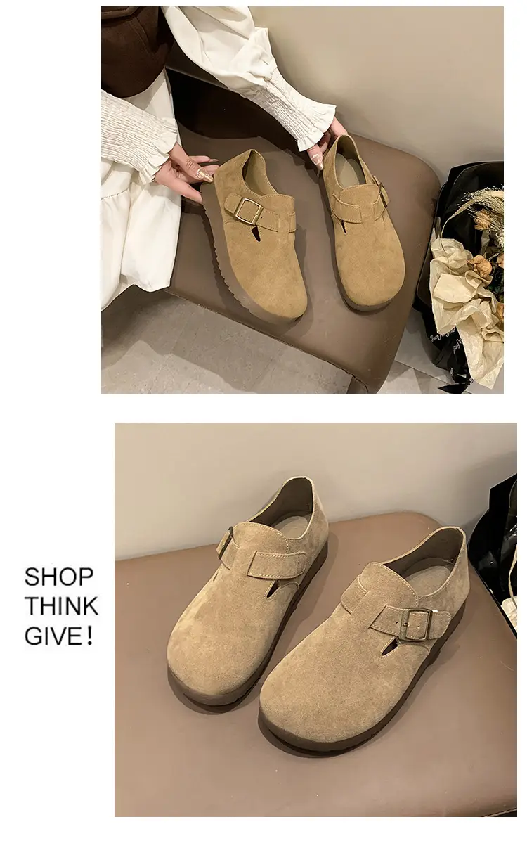 Thick-Soled Birkenstock-Style Women's Slip-On Loafers for Spring, Autumn, and Winter 2024, New Model, Fully Enclosed Women's Shoes — feature 9
