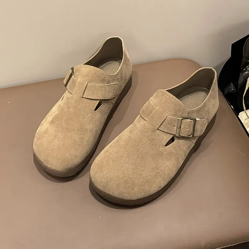 Thick-Soled Birkenstock-Style Women's Slip-On Loafers for Spring, Autumn, and Winter 2024, New Model, Fully Enclosed Women's Shoes - Image 2