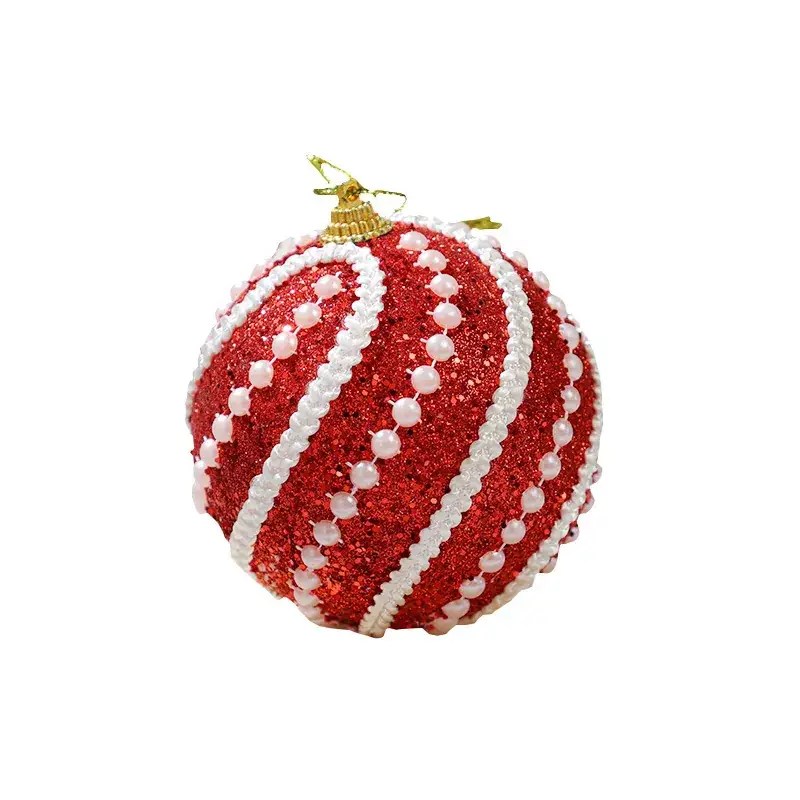 Red Star Dipped Christmas Ornament 8cm