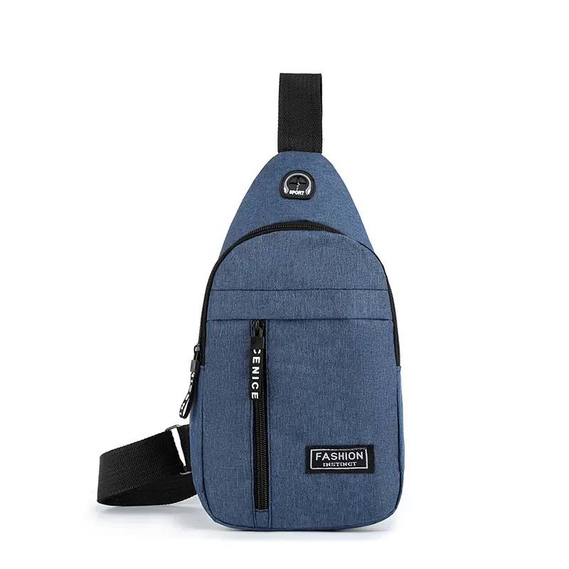 Men's Oxford Cloth Crossbody Bag Black 30cm