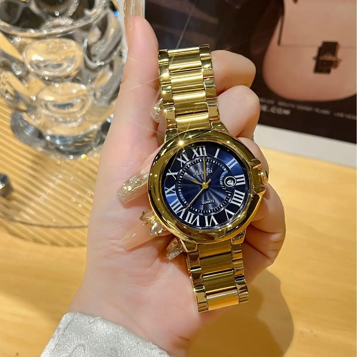 Golden Balloon Watch for Men with Live Explosion Sound