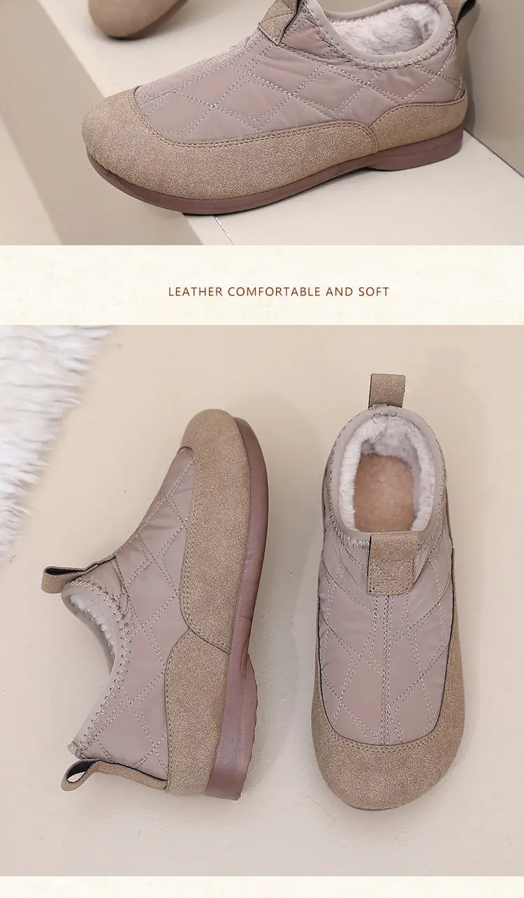 Snow Boots, Birkenstock Shoes, Women's Autumn and Winter Fleece-Lined Women's Shoes, Women's Cotton Shoes, Slip-On Soft-Soled Mom Shoes, Fashionable Casual Shoes — feature 16