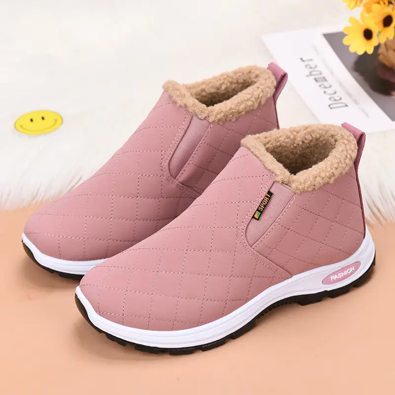 Cross-Border New Cotton Shoes for Women, Velvet Warm Short Boots, Pu Upper, Casual Cotton Boots, Snow Boots for Women - Image 4