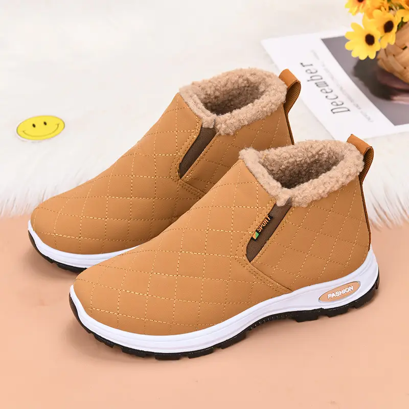 Cross-Border New Cotton Shoes for Women, Velvet Warm Short Boots, Pu Upper, Casual Cotton Boots, Snow Boots for Women - Image 3