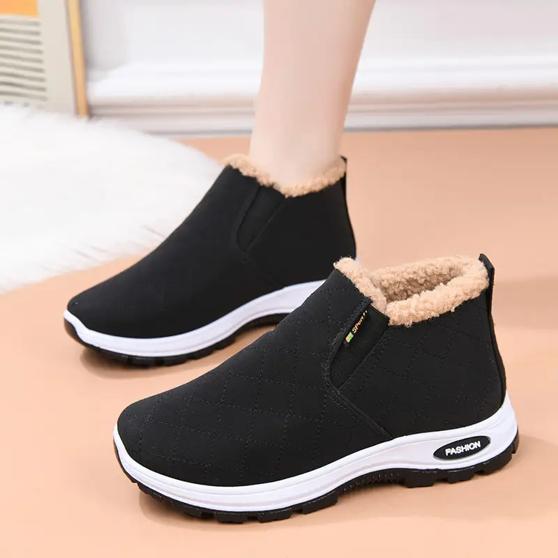 Cross-Border New Cotton Shoes for Women, Velvet Warm Short Boots, Pu Upper, Casual Cotton Boots, Snow Boots for Women — feature 10