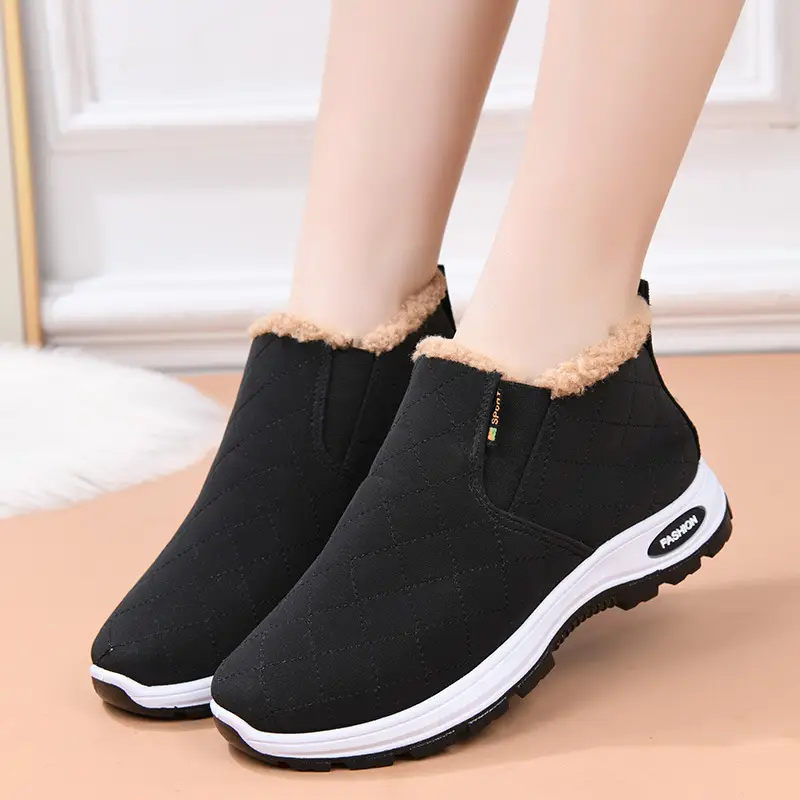 Cross-Border New Cotton Shoes for Women, Velvet Warm Short Boots, Pu Upper, Casual Cotton Boots, Snow Boots for Women — feature 11