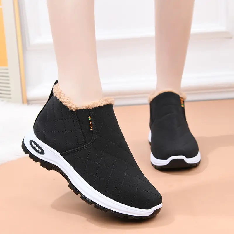 Cross-Border New Cotton Shoes for Women, Velvet Warm Short Boots, Pu Upper, Casual Cotton Boots, Snow Boots for Women — feature 12