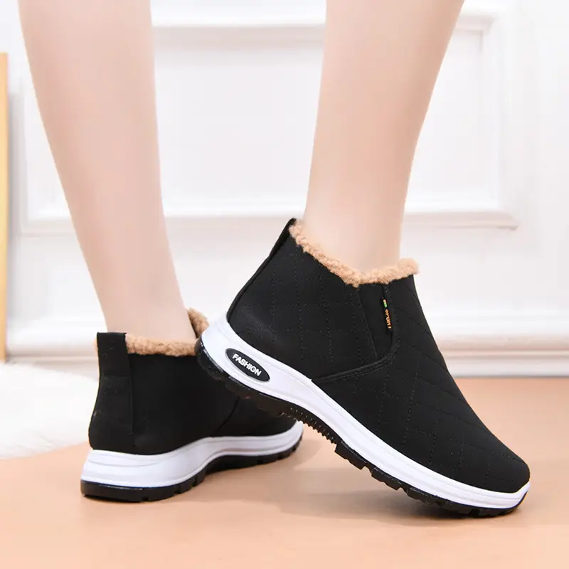 Cross-Border New Cotton Shoes for Women, Velvet Warm Short Boots, Pu Upper, Casual Cotton Boots, Snow Boots for Women — feature 13