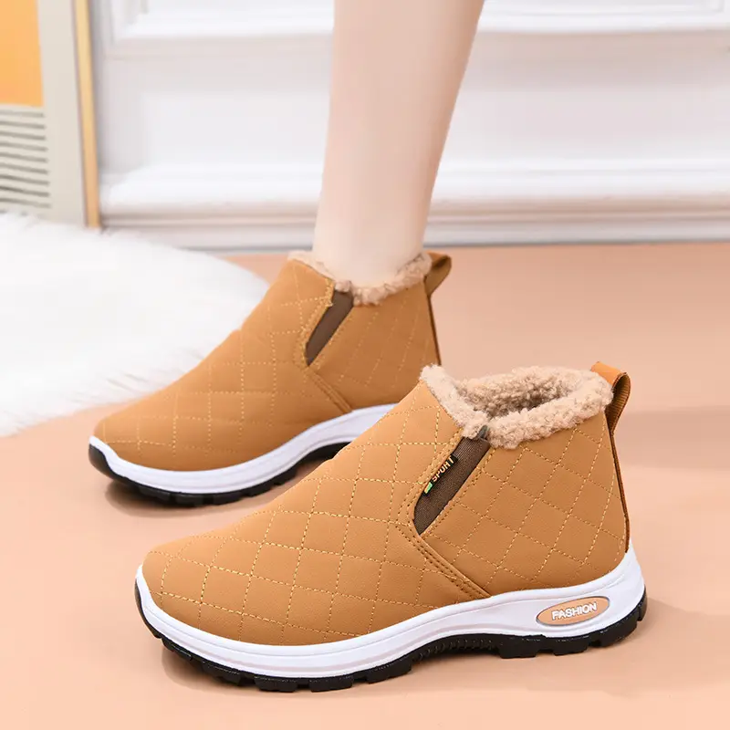 Cross-Border New Cotton Shoes for Women, Velvet Warm Short Boots, Pu Upper, Casual Cotton Boots, Snow Boots for Women — feature 15