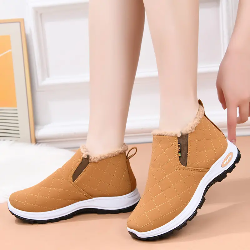 Cross-Border New Cotton Shoes for Women, Velvet Warm Short Boots, Pu Upper, Casual Cotton Boots, Snow Boots for Women — feature 16