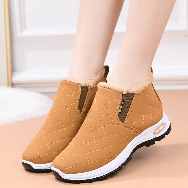 Cross-Border New Cotton Shoes for Women, Velvet Warm Short Boots, Pu Upper, Casual Cotton Boots, Snow Boots for Women — feature 17