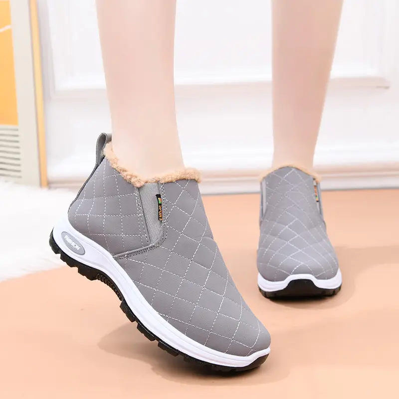 Cross-Border New Cotton Shoes for Women, Velvet Warm Short Boots, Pu Upper, Casual Cotton Boots, Snow Boots for Women — feature 18