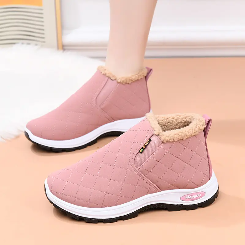 Cross-Border New Cotton Shoes for Women, Velvet Warm Short Boots, Pu Upper, Casual Cotton Boots, Snow Boots for Women — feature 6