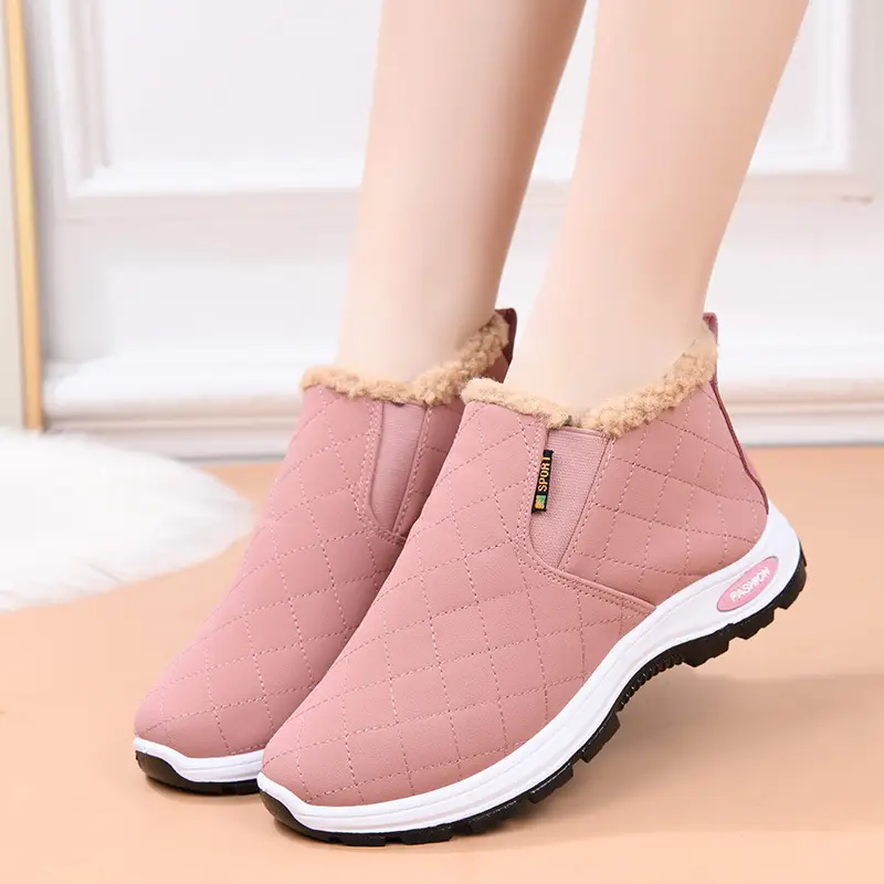 Cross-Border New Cotton Shoes for Women, Velvet Warm Short Boots, Pu Upper, Casual Cotton Boots, Snow Boots for Women — feature 7