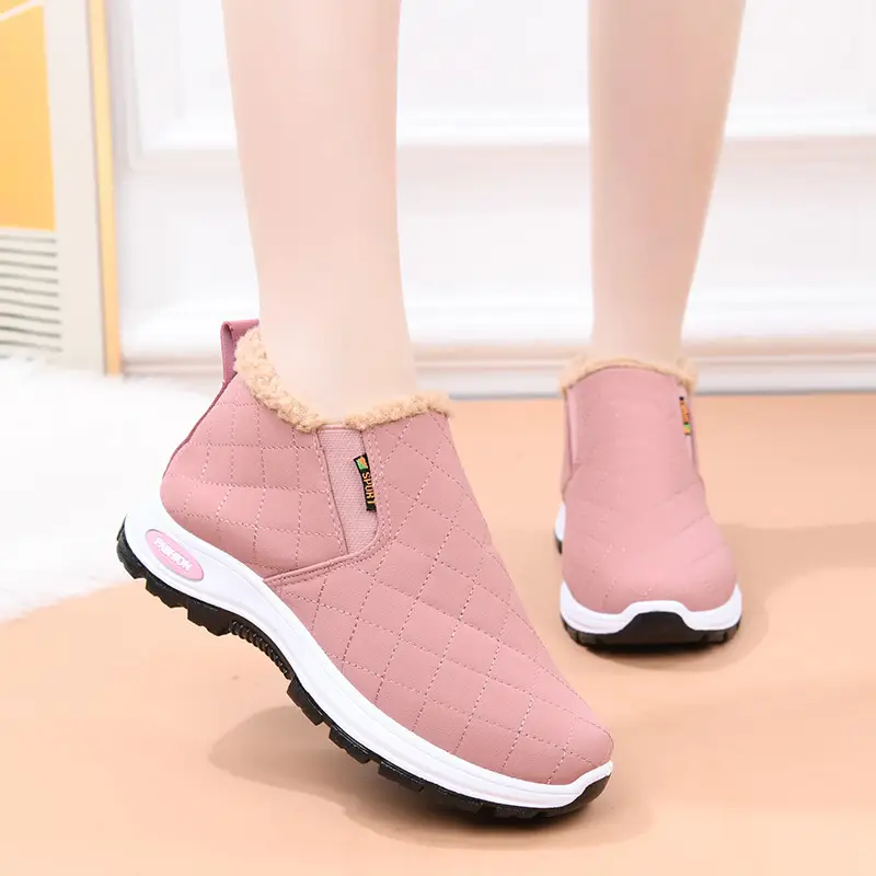 Cross-Border New Cotton Shoes for Women, Velvet Warm Short Boots, Pu Upper, Casual Cotton Boots, Snow Boots for Women — feature 8