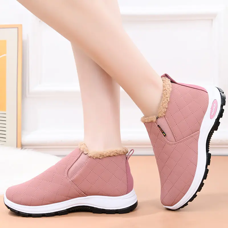 Cross-Border New Cotton Shoes for Women, Velvet Warm Short Boots, Pu Upper, Casual Cotton Boots, Snow Boots for Women — feature 9