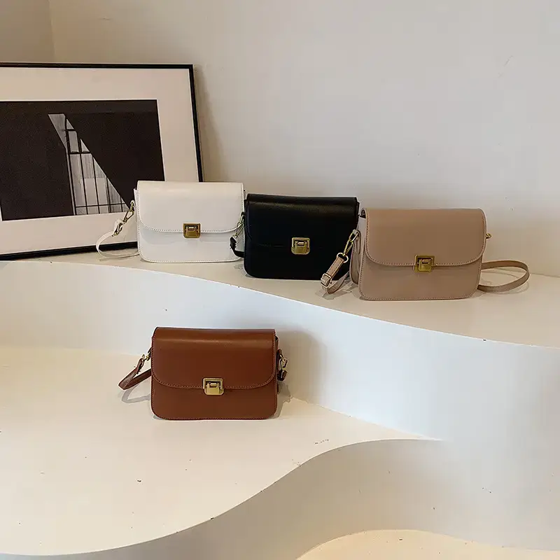 Elegant Women's Crossbody Bag with Retro Lock Design - Image 5