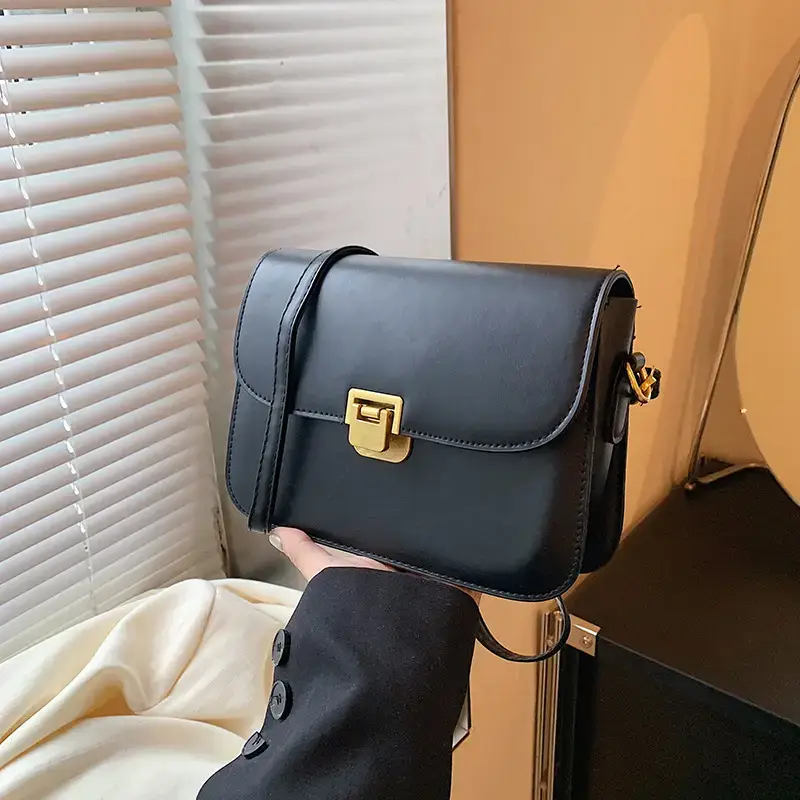 Elegant Women's Crossbody Bag with Retro Lock Design - Image 6