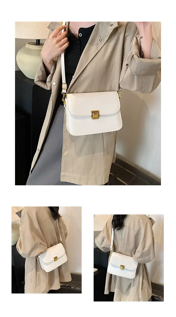 Elegant Women's Crossbody Bag with Retro Lock Design — feature 10