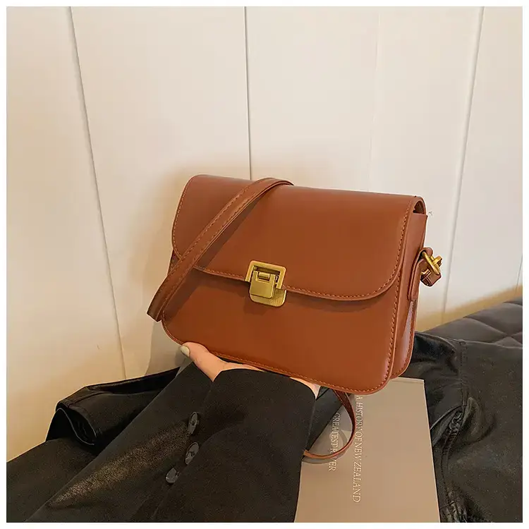 Elegant Women's Crossbody Bag with Retro Lock Design — feature 13