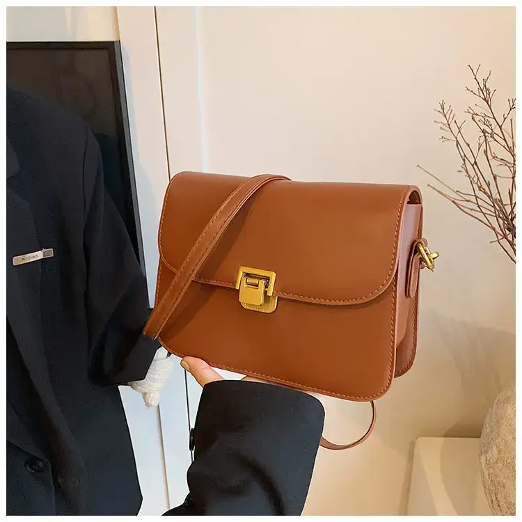 Elegant Women's Crossbody Bag with Retro Lock Design — feature 15