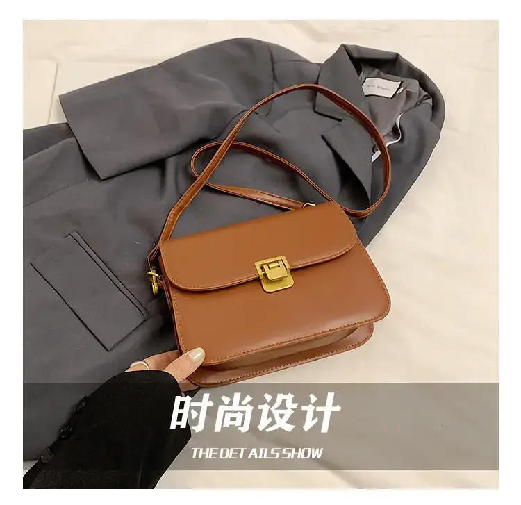 Elegant Women's Crossbody Bag with Retro Lock Design — feature 3