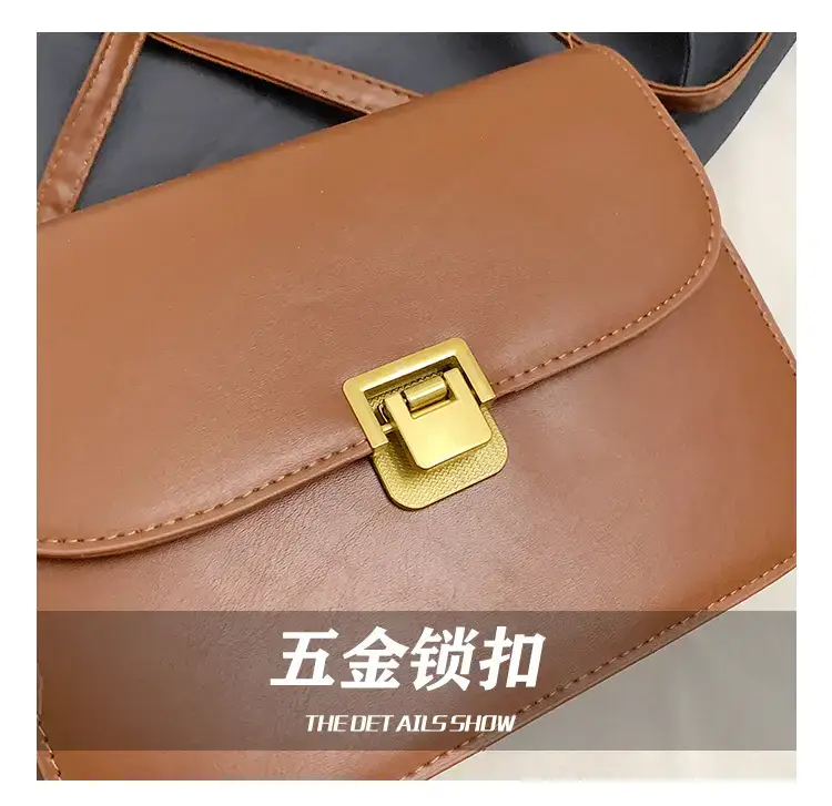 Elegant Women's Crossbody Bag with Retro Lock Design — feature 5