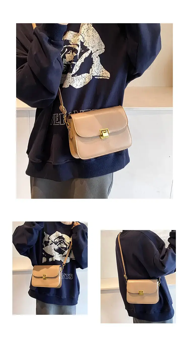 Elegant Women's Crossbody Bag with Retro Lock Design — feature 8