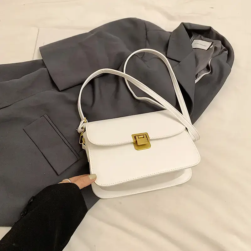 Elegant Women's Crossbody Bag with Retro Lock Design - Image 2
