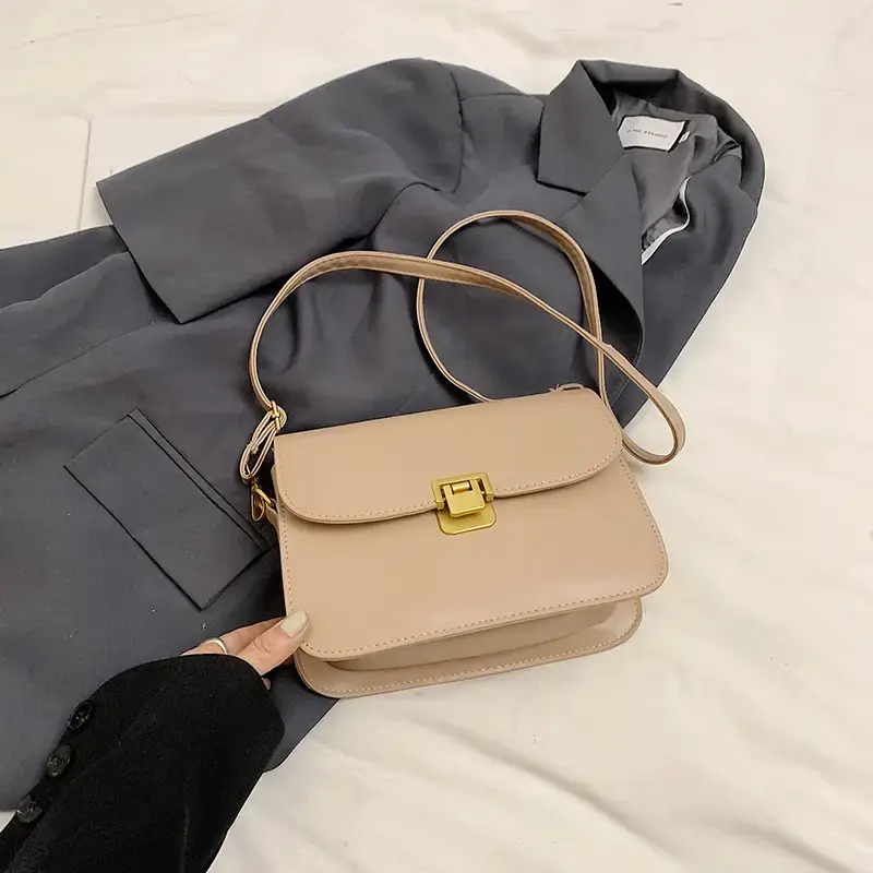Elegant Women's Crossbody Bag with Retro Lock Design - Image 3