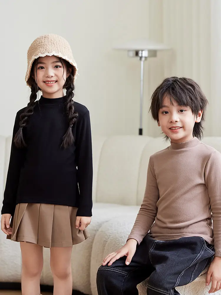 Children's White Thermal T-Shirt Large Autumn Winter