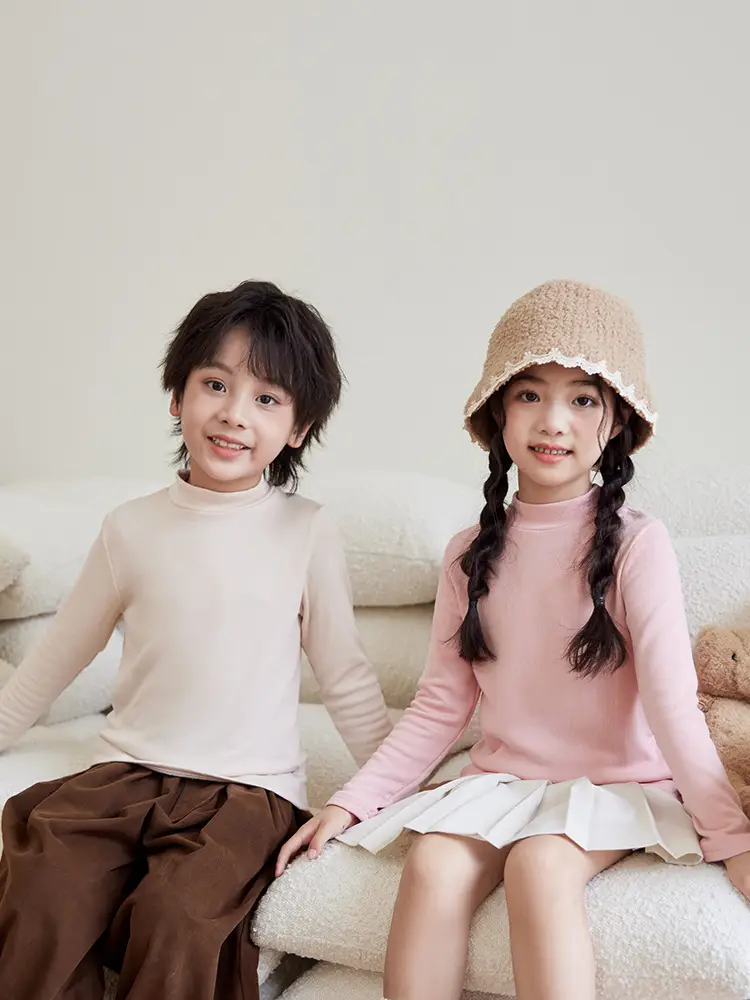 Children's White Thermal T-Shirt Large Autumn Winter