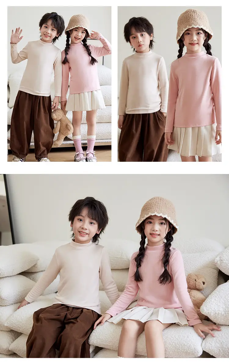 Children's White Thermal T-Shirt Large Autumn Winter — feature 18