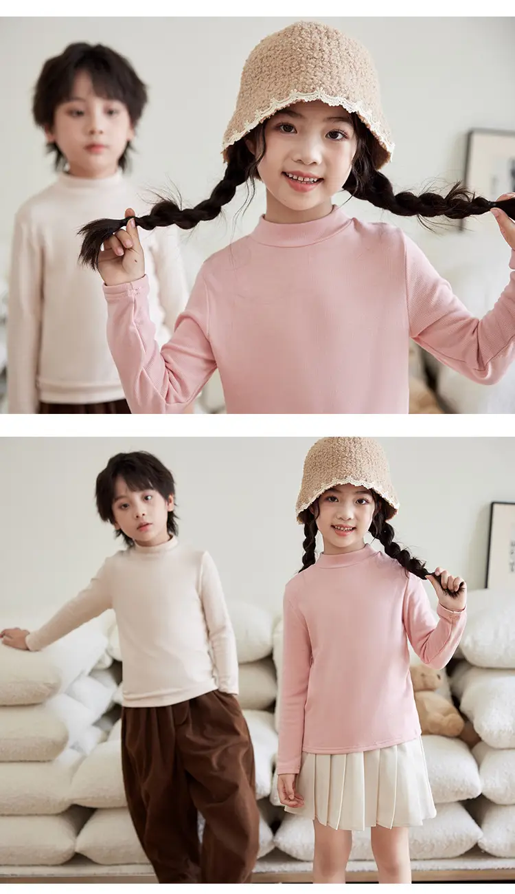 Children's White Thermal T-Shirt Large Autumn Winter — feature 19