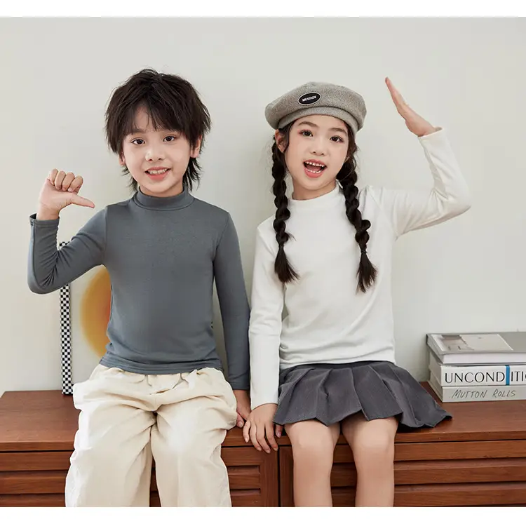 Children's White Thermal T-Shirt Large Autumn Winter — feature 21