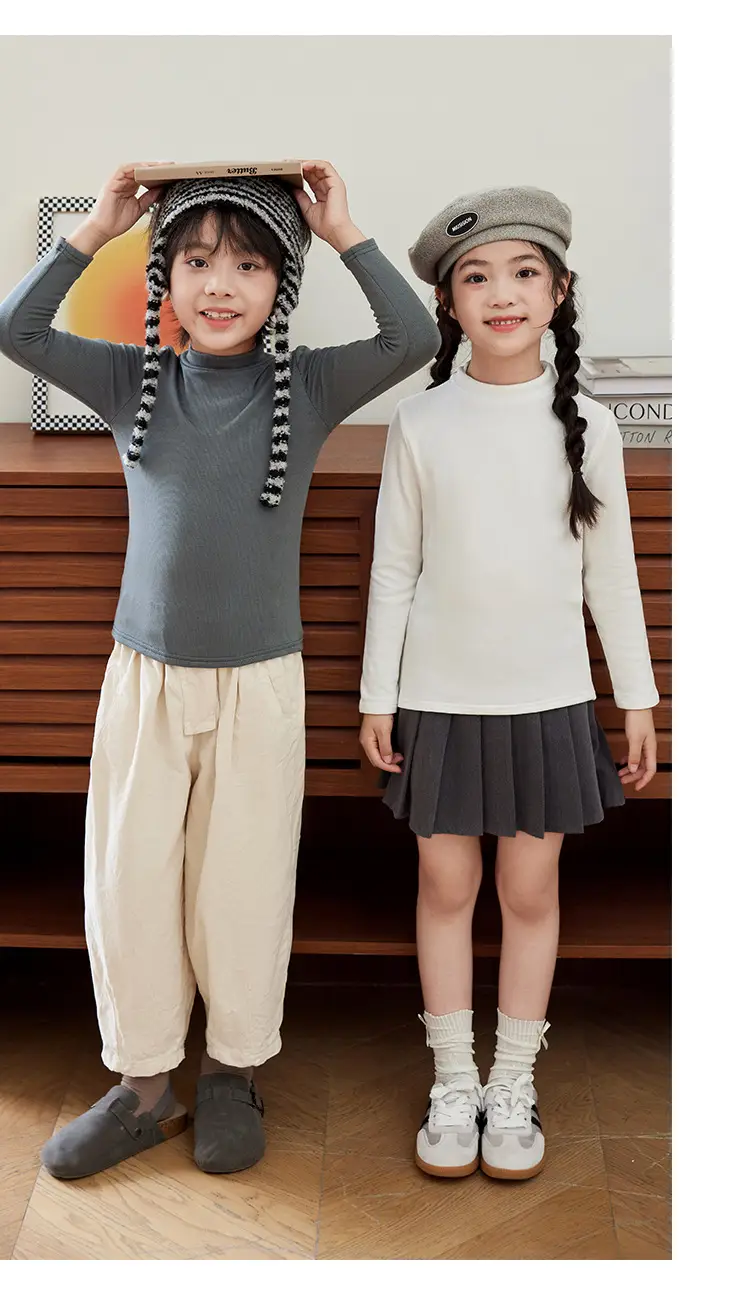 Children's White Thermal T-Shirt Large Autumn Winter — feature 23