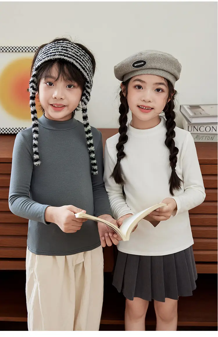 Children's White Thermal T-Shirt Large Autumn Winter — feature 24