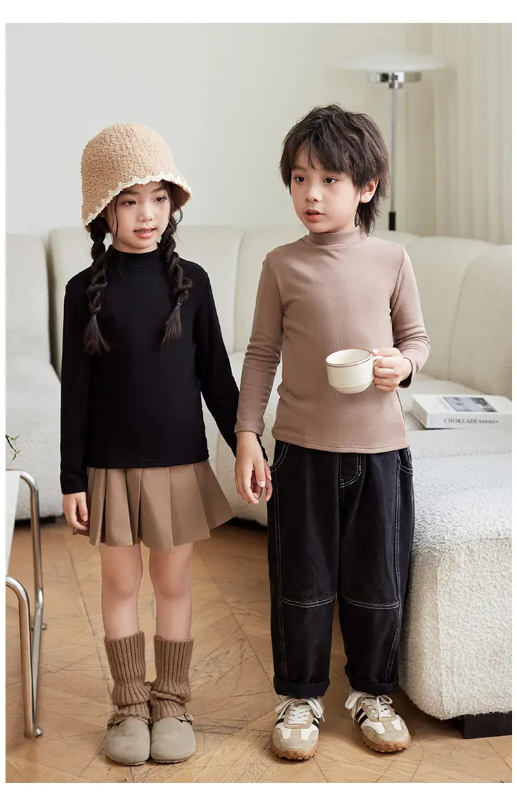 Children's White Thermal T-Shirt Large Autumn Winter — feature 25