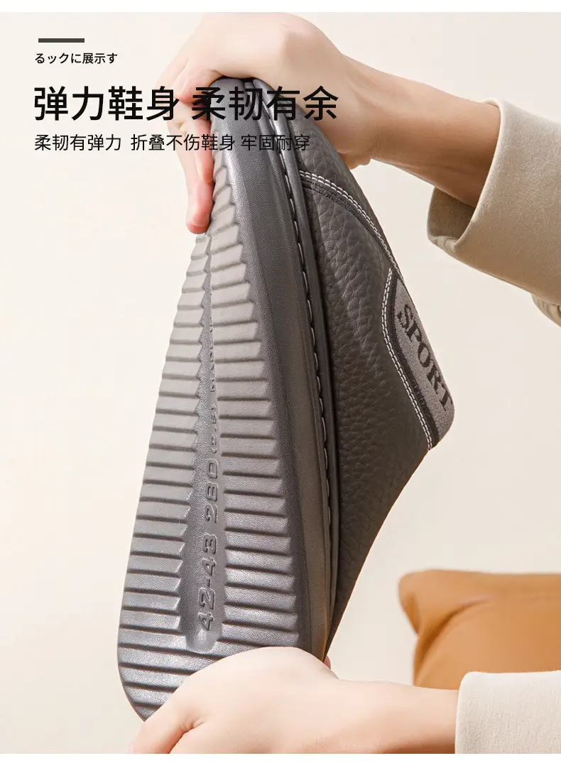 Winter New Cotton Slippers for Men, Extra Large Size, Furry, Indoor, Non-Slip, Warm, Thick-Soled, Fleece-Lined, Thickened for Men — feature 8