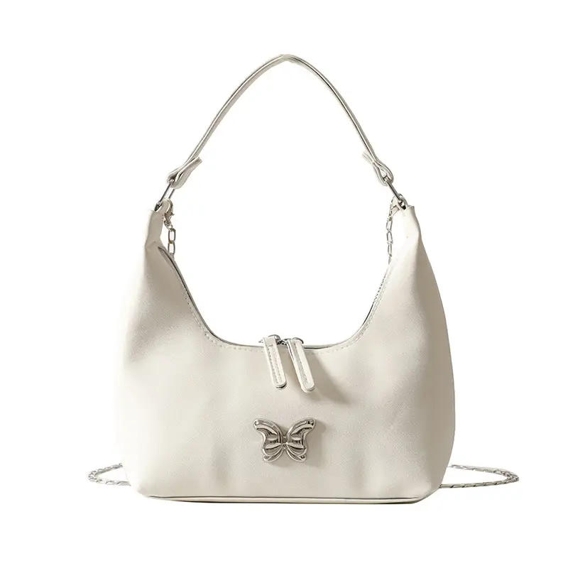 Black Butterfly Chain Shoulder Bag Large Capacity - Image 2
