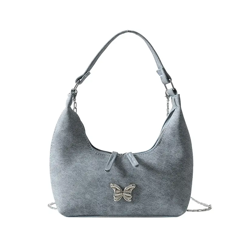 Black Butterfly Chain Shoulder Bag Large Capacity - Image 4