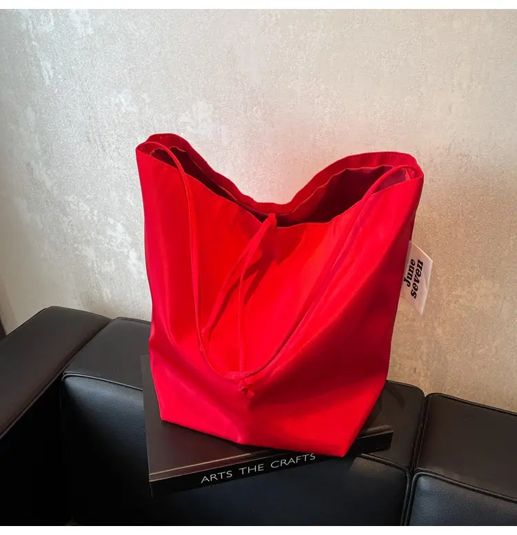Red Nylon Shoulder Bag Women Large Capacity — feature 14